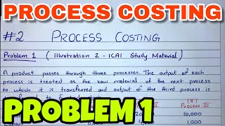 2 Process Costing  Problem 1  BCOM  CMA  CA INTER  By Saheb Academy [upl. by Stepha627]