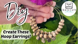 DIY Hoop Earrings  Beading  Jewelry Making [upl. by Emogene159]