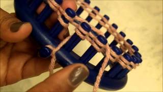 HOW TO LOOM KNIT Step by Step Loom Knitting for Beginners  Loomahat [upl. by Assylem]