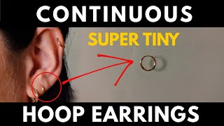 TIPS FOR INSERTING TINY CONTINUOUSENDLESS HOOP EARRINGS [upl. by Forelli]