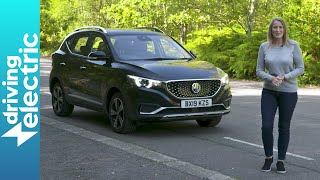 MG ZS EV review  DrivingElectric [upl. by Niwre]