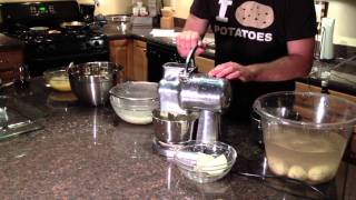 Electric Potato Grater for Kugelis potato pancakes latkes potato dumplings [upl. by Dnumde]